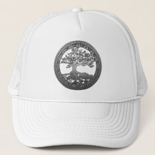 Silver Tree of Life Trucker Hat