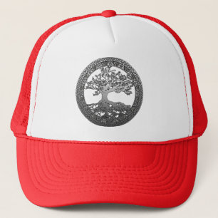 Silver Tree of Life Trucker Hat