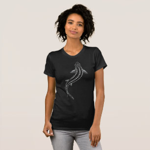  -SILVER TRIBAL STURGEON FISH -SWIMMING STURGEON T-Shirt
