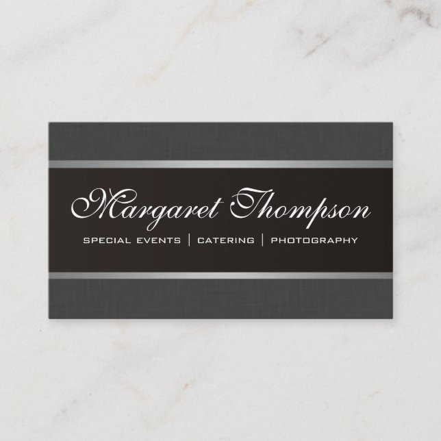 Silver Trim Classic Design Business Card (Front)