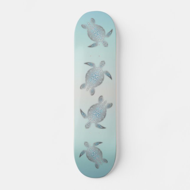 Silver Turtles Beach Style Skateboard (Front)