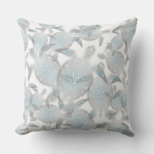 Silver Turtles  Pattern Outdoor Cushion
