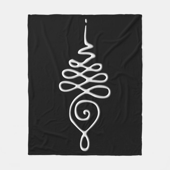 Silver Unalome Fleece Blanket (Front)