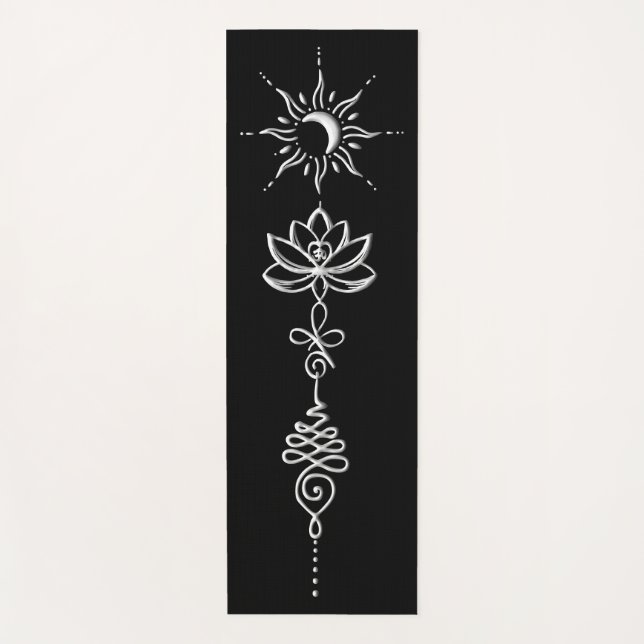 Silver Unalome Group Yoga Mat (Front)