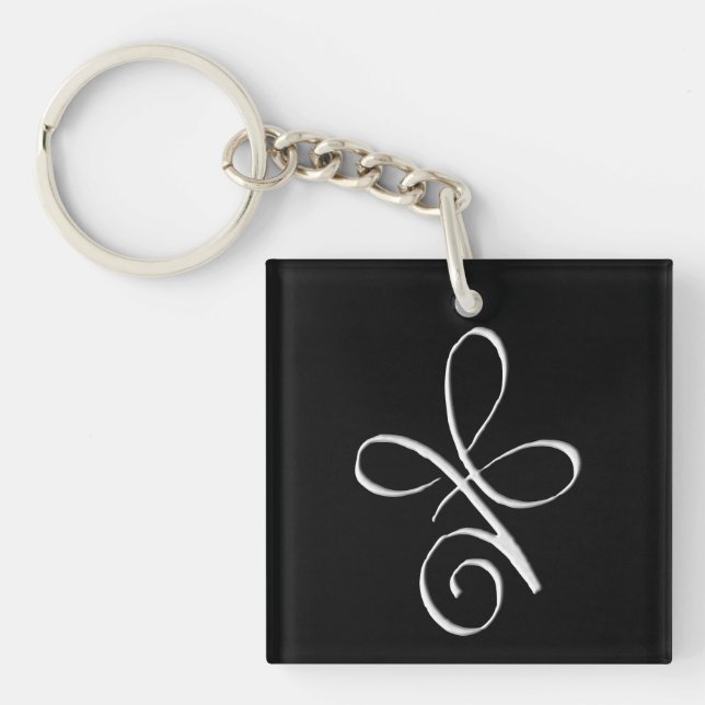 Silver Unconditional Love Key Ring (Front)