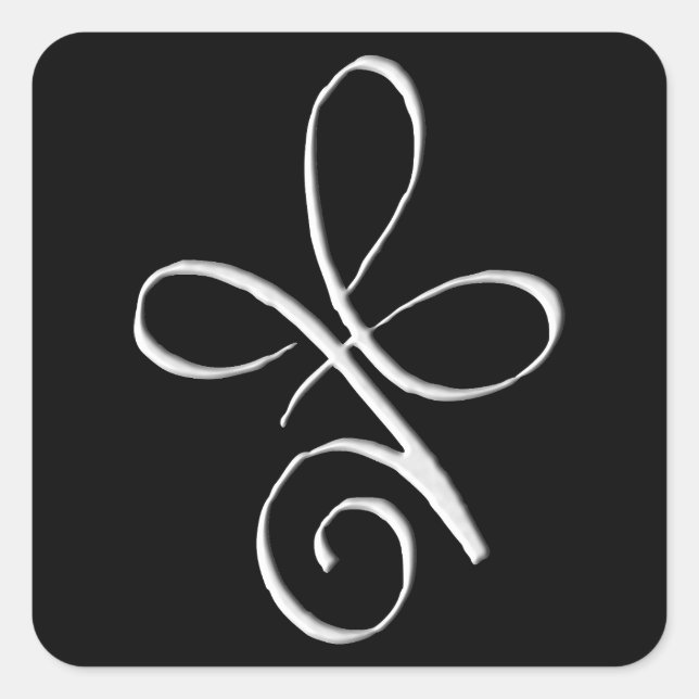 Silver Unconditional Love Square Sticker (Front)