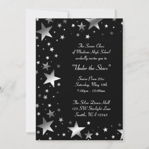 Silver Under the Stars Prom Formal Invitation
