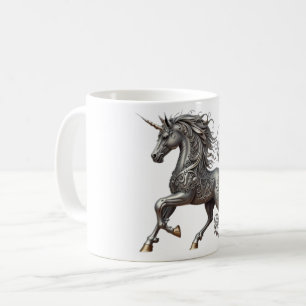 SILVER UNICORN COFFEE MUG