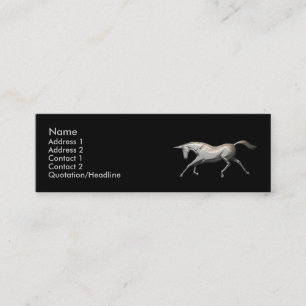 Silver Unicorn Mini Business Card