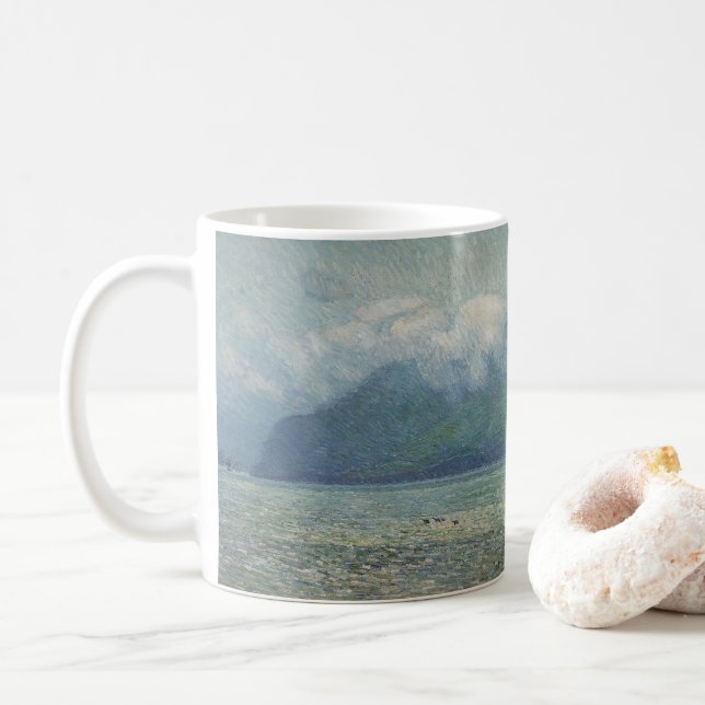 Silver Veil and Golden Gate by Childe Hassam Coffee Mug (With Donut)