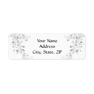 Silver Vines Return Address Label