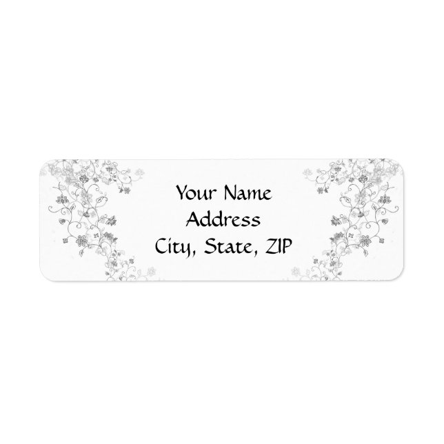 Silver Vines Return Address Label (Front)