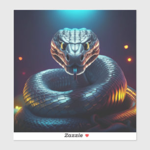 Silver Viper Snake Tongue Flicking