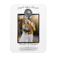 Silver Wax Seal Photo Wedding Save the Date