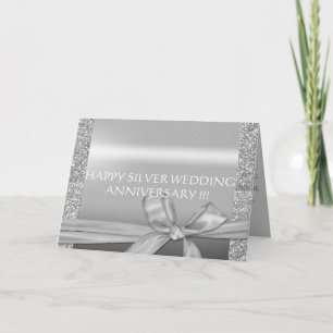 SILVER WEDDING ANNIVERSARY CARD