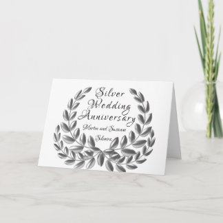 Silver Wedding Anniversary Card