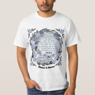 Silver Wedding Anniversary Custom t-shirt