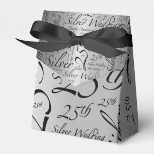 Silver Wedding Anniversary Favour Box