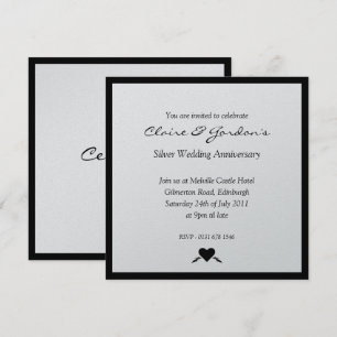 Silver Wedding Anniversary Party Invitation
