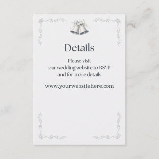 Silver Wedding Bells Website Details Enclosure