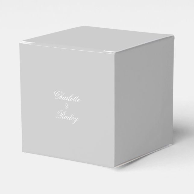 Silver Wedding Favour Box (Front Side)