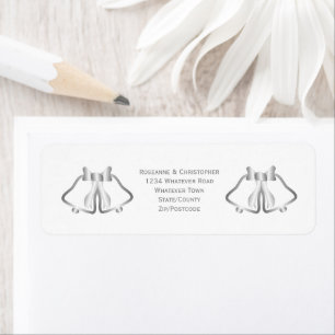 Silver Wedding Invitation Return Address Label