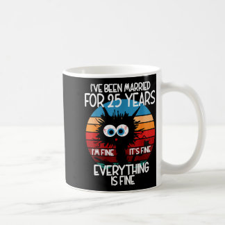 Silver wedding i've been married for 25 years coffee mug