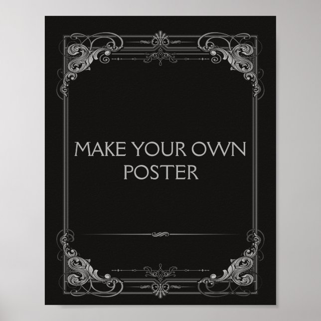 SILVER Wedding or Party Sign make your own (Front)