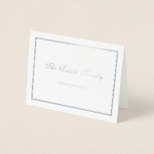 Silver Wedding Place Card Border