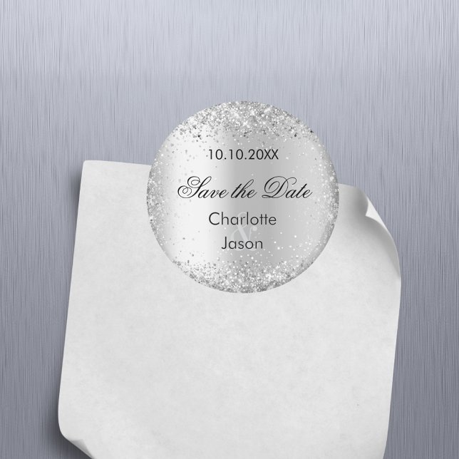 Silver wedding Save the Date Magnet (Creator Uploaded)