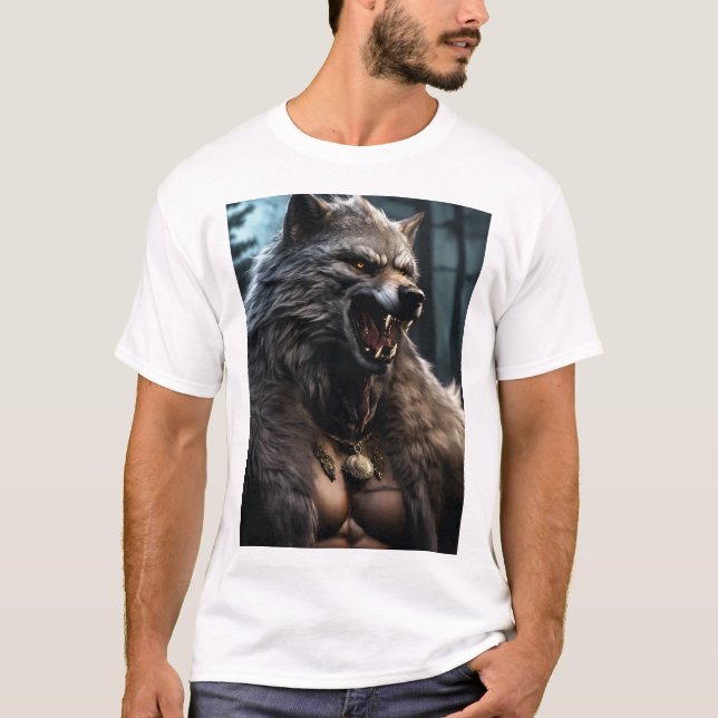 Silver Werewolf: Embodiment of Fear T-Shirt Design (Front)