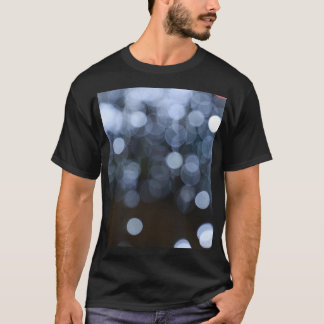 Silver, white bokeh night background. T-Shirt
