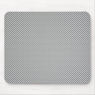 Silver White Carbon Fibre Print Mouse Pad