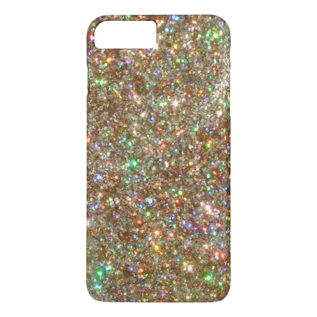 Silver White Gold Diamond Jewel iPhone 7 PLUS CASE (Back)