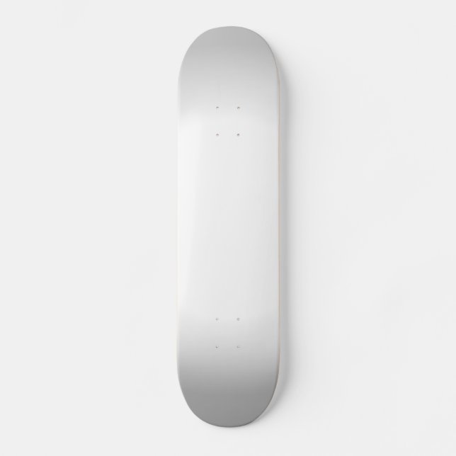 Silver & White Radial Fade Skateboard (Front)