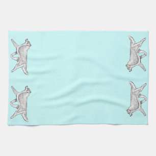 Silver White Siberian Husky Kitchen Towel