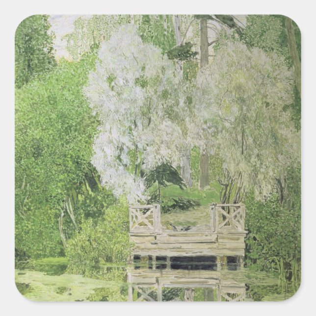 Silver White Willow, 1904 Square Sticker (Front)