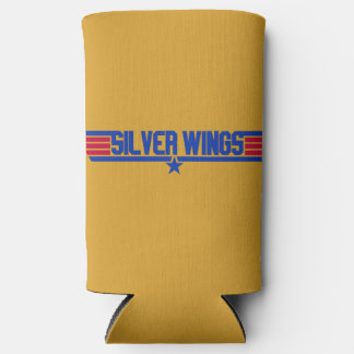 Silver Wings "Top Gun" Inspired Can Cooler