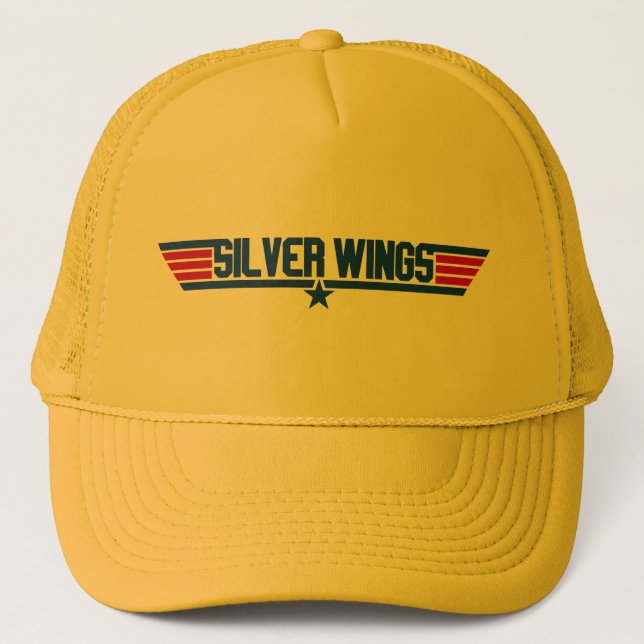 Silver Wings "Top Gun" Inspired Trucker Hat (Front)