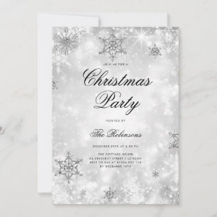 Silver Winter Wonder Holiday Invite Program & Menu