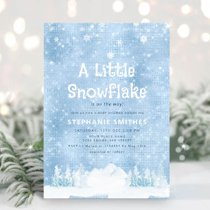 Silver Winter Wonderland, Boy Baby Shower/Sprinkle Invitation