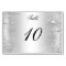Silver Winter Wonderland Christmas Table Number
