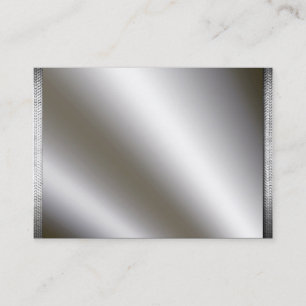 Silver With Metal Borders Business Cards