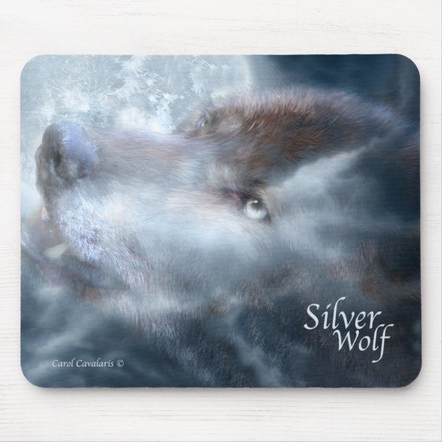 Silver Wolf Mousepad (Front)