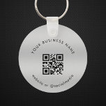 Silver | Your Custom Business Qr Code Scan Key Ring<br><div class="desc">Promote your business with this simple keychain,  featuring custom QR code & text. Easily add your QR Code and other details by clicking on the "personalise" option.</div>