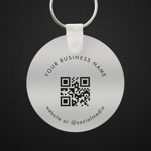 Silver | Your Custom Business Qr Code Scan Key Ring (Creator Uploaded)