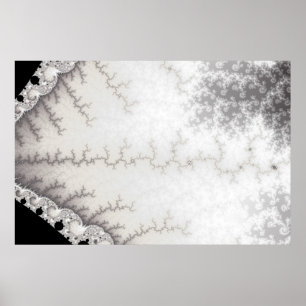 Silver Zigzag Poster