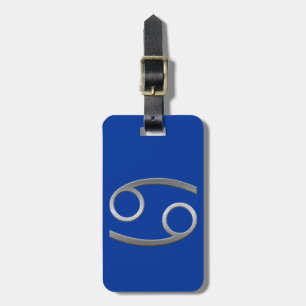 silver zodiacal sign luggage tag
