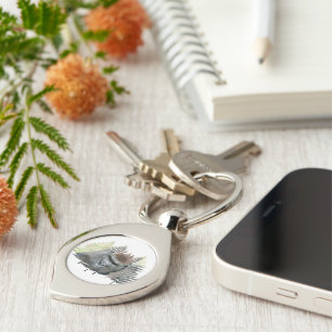 Silverback Emerging from the Trees Key Ring