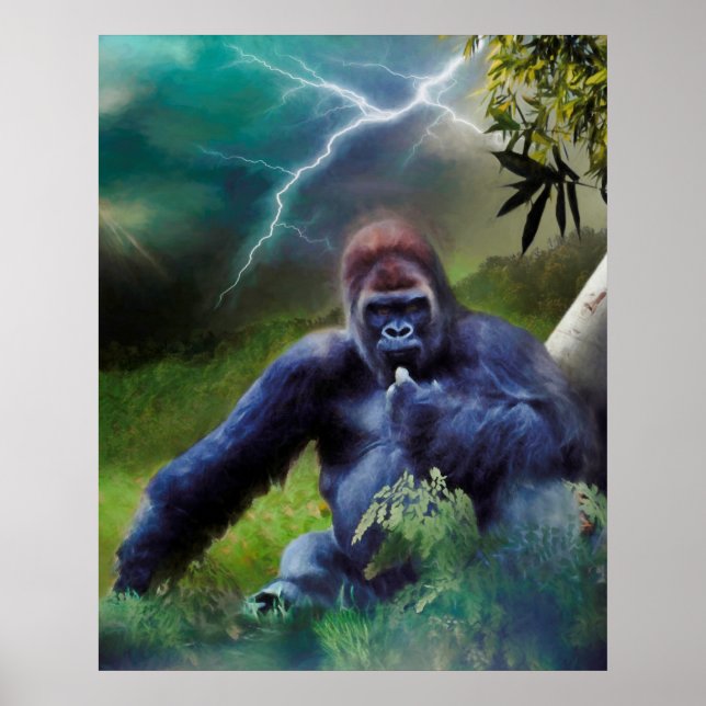 SILVERBACK GORILLA JUNGLE ENLIGHTENMENT POSTER (Front)